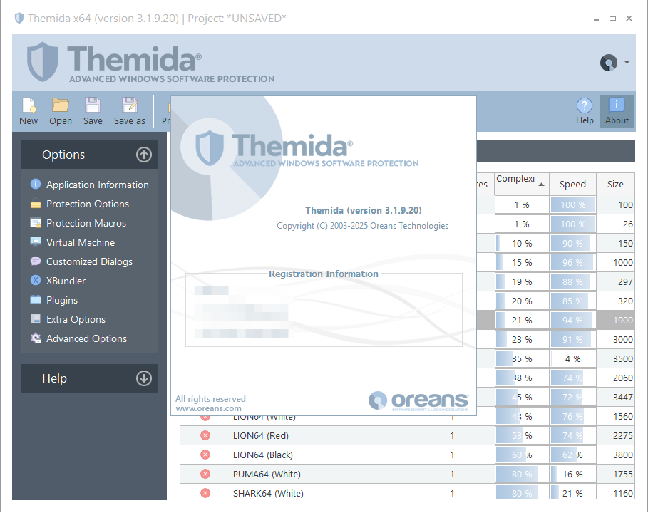 逆向工程：Themida 3.1.9.20 (FALCON64 Tiny) 探究